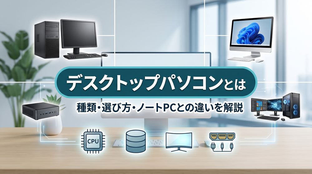デスクトップパソコンとは | デスクトップの種類・選び方・ノートPCの違いを解説！