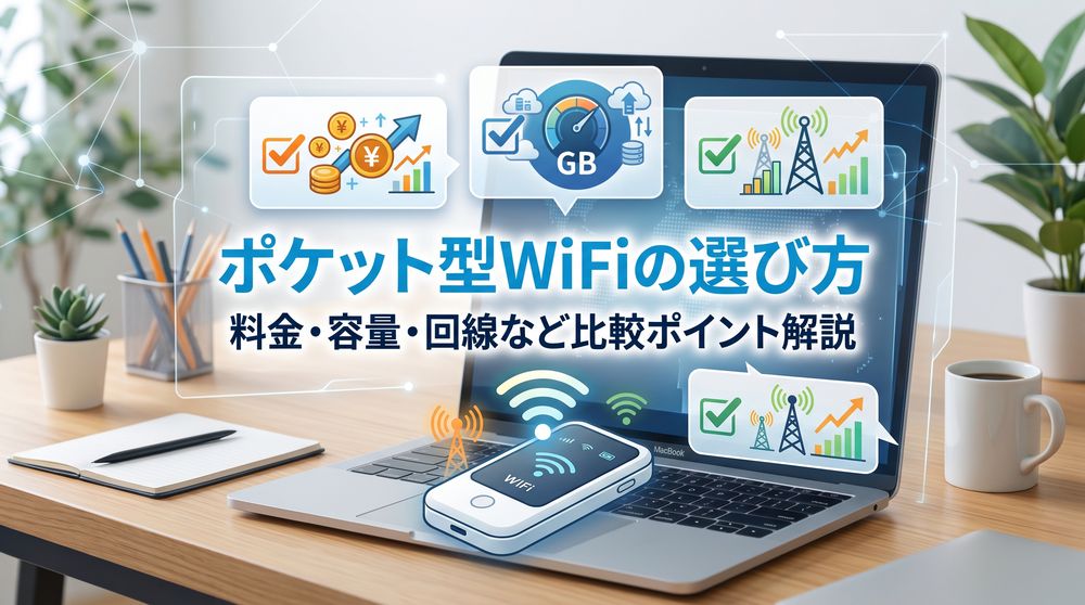 ポケット型WiFiの選び方 | ポケット型WiFiの料金・容量・回線など比較ポイント解説！
