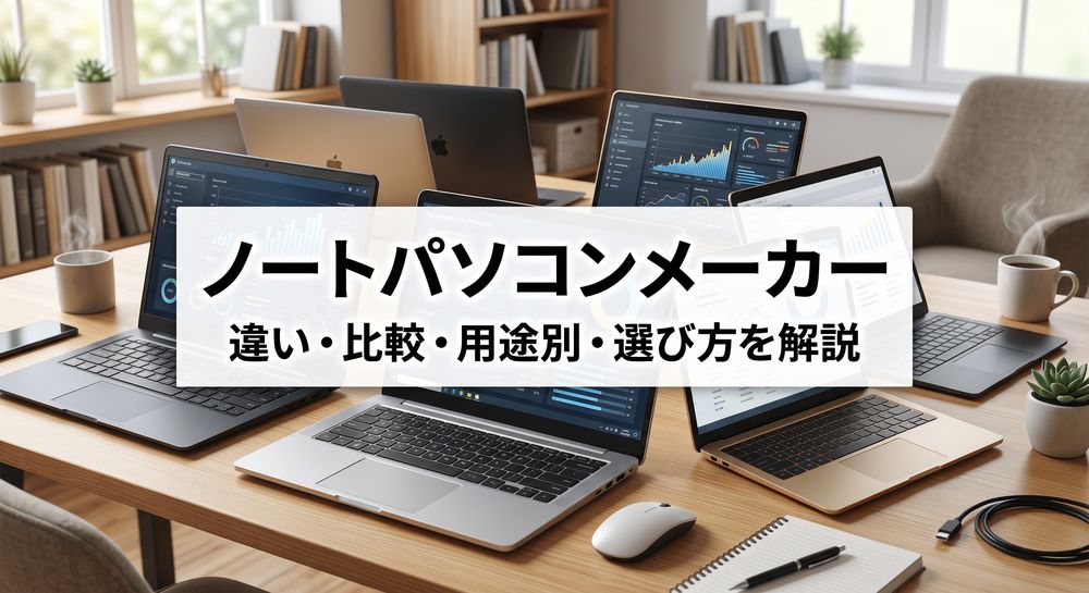 ノートパソコンメーカー | ノートPCメーカーの違い・比較・用途別・選び方を解説！