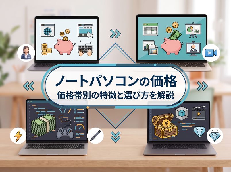 ノートパソコンの価格 | ノートPCの価格帯別の特徴と選び方を解説！