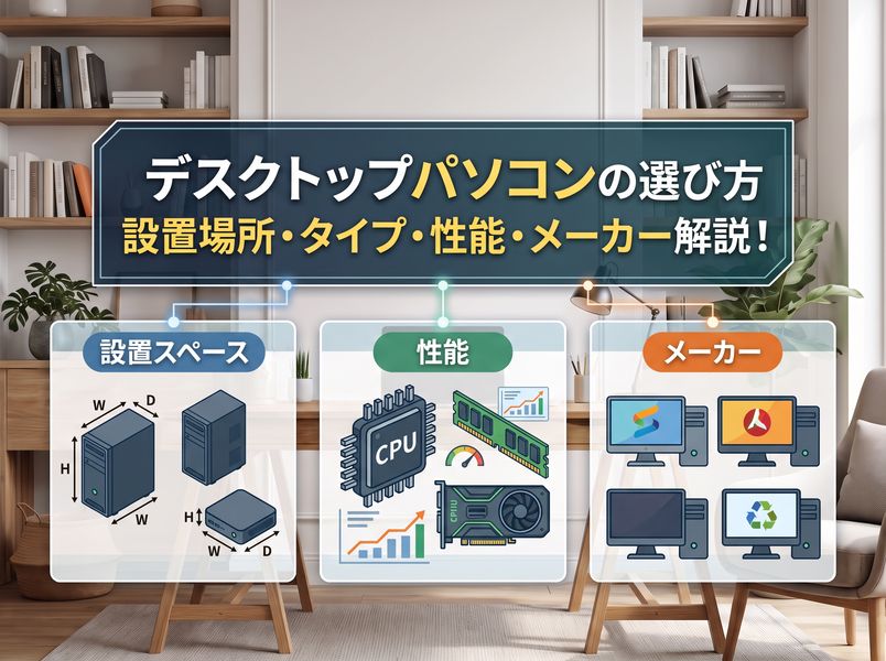 デスクトップパソコンの選び方 | デスクトップPCの設置場所・タイプ・性能・メーカー解説！