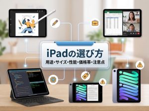 iPadの選び方 | iPadの用途・サイズ・性能・価格帯・注意点を解説！