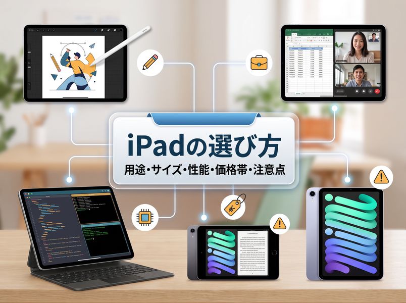 iPadの選び方 | iPadの用途・サイズ・性能・価格帯・注意点を解説！