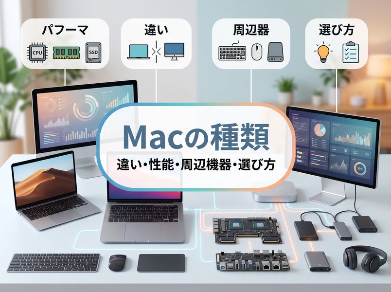 Macの種類 違い特徴 | Macごとの違い・性能・周辺機器・迷ったときの選び方を解説！