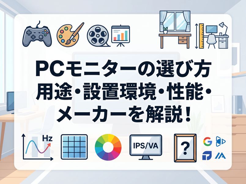PCモニターの選び方 | PCモニターの用途・設置環境・性能・メーカーを解説！