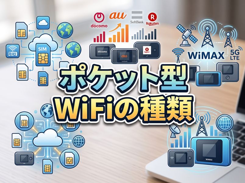 ポケット型WiFiの種類 | ポケット型WiFiのクラウドSIM・WiMAX・キャリア直系を解説！