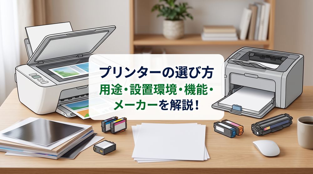 プリンターの選び方 | プリンターの用途・設置環境・機能・メーカーを解説！