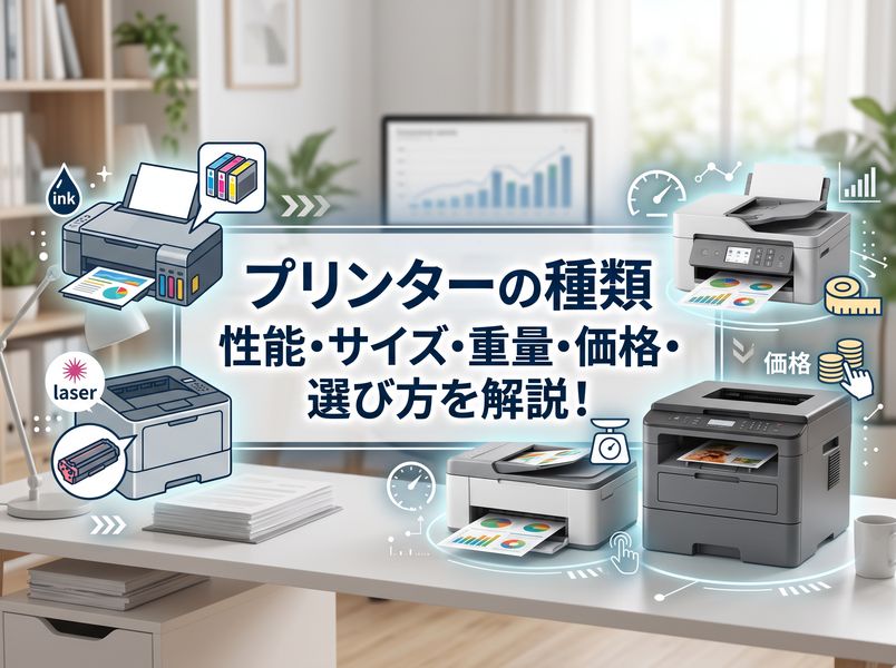 プリンターの種類 | プリンターの性能・サイズ・重量・価格・選び方を解説！