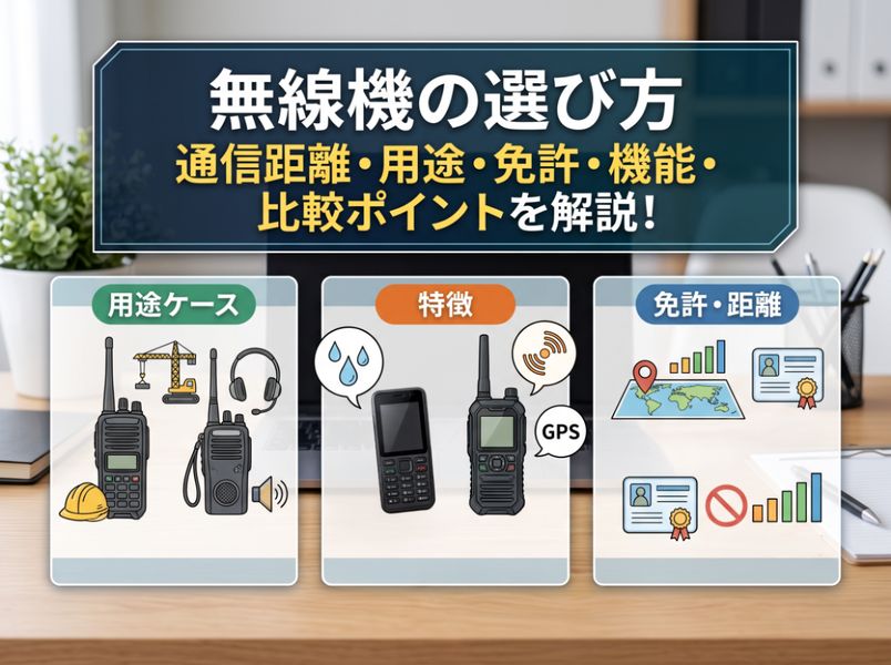 無線機の選び方 | 無線機の通信距離・用途・免許・機能・比較ポイントを解説！