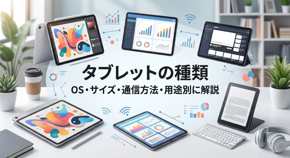 タブレットの種類 | タブレットのOS・サイズ・通信方法・用途別に解説！