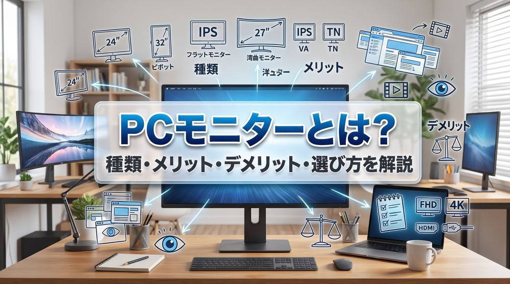 PCモニターとは？PCモニターの種類やメリット・デメリット・用途別の選び方を解説！