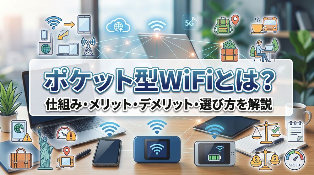 ポケット型WiFiとは？ポケット型WiFiの仕組み・メリット・デメリットと選び方を解説！